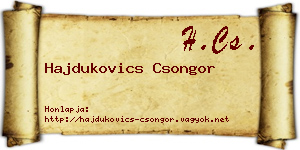 Hajdukovics Csongor névjegykártya