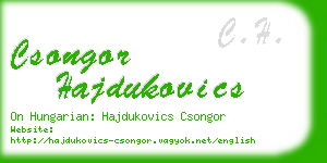 csongor hajdukovics business card